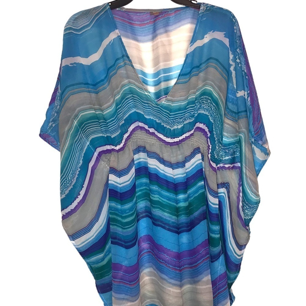 Echo Swim Suit Coverup Caftan Sheer Size Medium